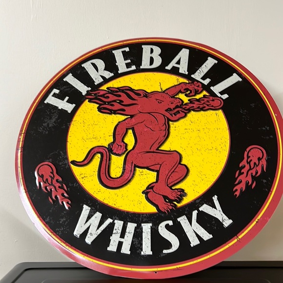 New Metal FireBall Sign - Picture 1 of 11